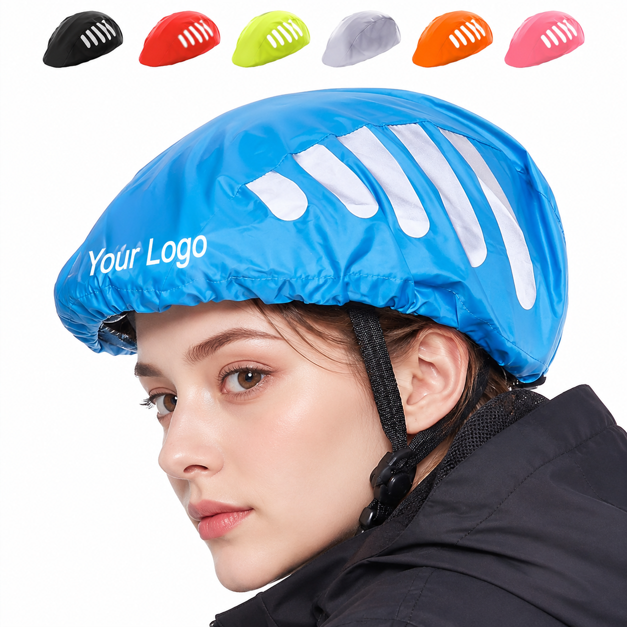 Fahrradhelm Regenschutz Werbeartikel